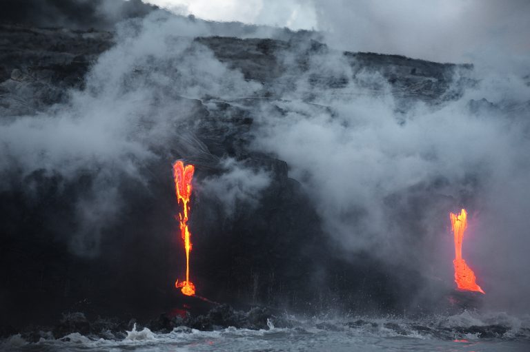 Hawaii. Volcanic eruption