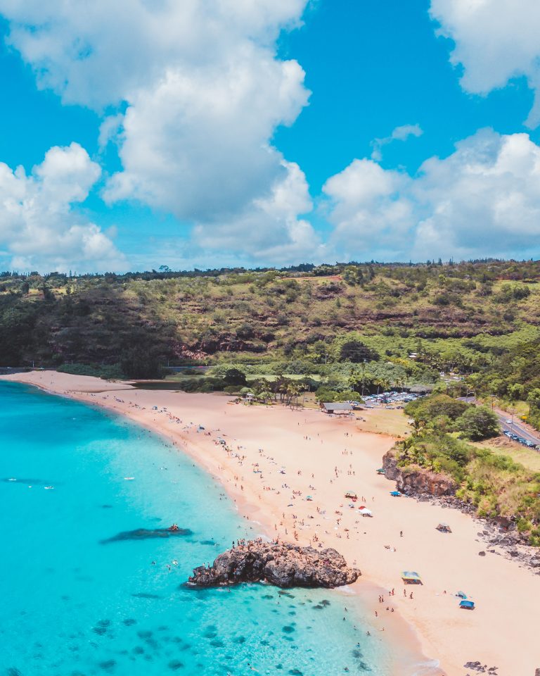 Aerial Photography of Waimea Bay