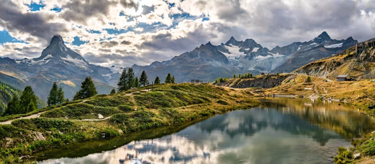 Leisee lake near Zermatt in Switzerland