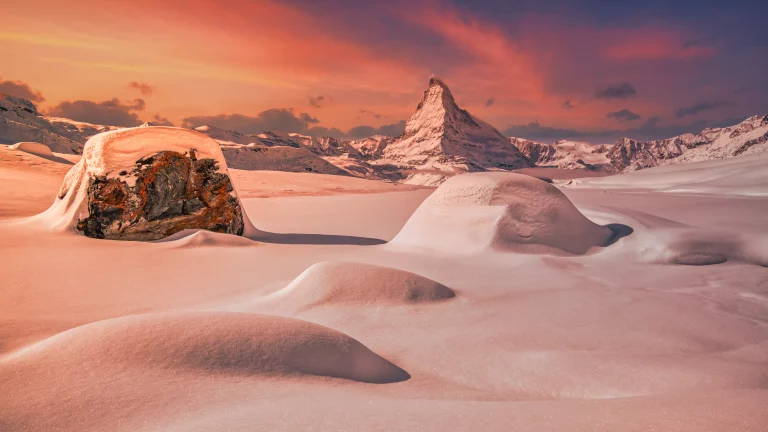 Panoramic matterhorn near zermatt switzerland