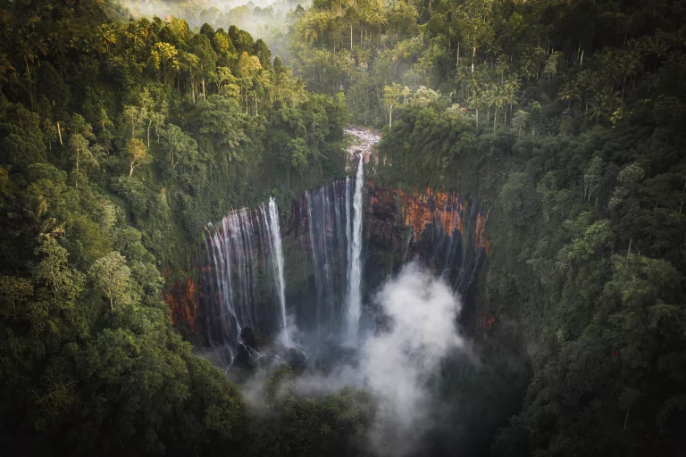 Beautiful Tumpak Sewu Waterfalls, Indonesia